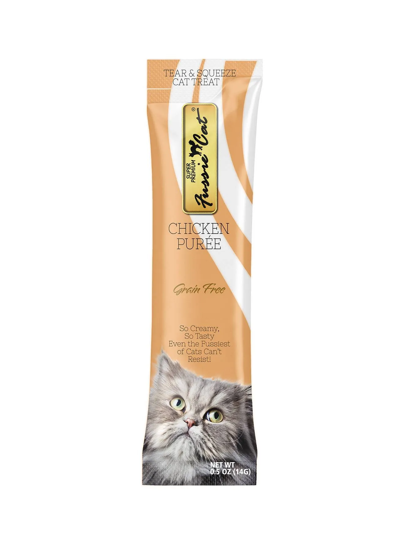 3 FOR $10: Fussie Cat Puree Super Premium Chicken Cat Treats 14gx4