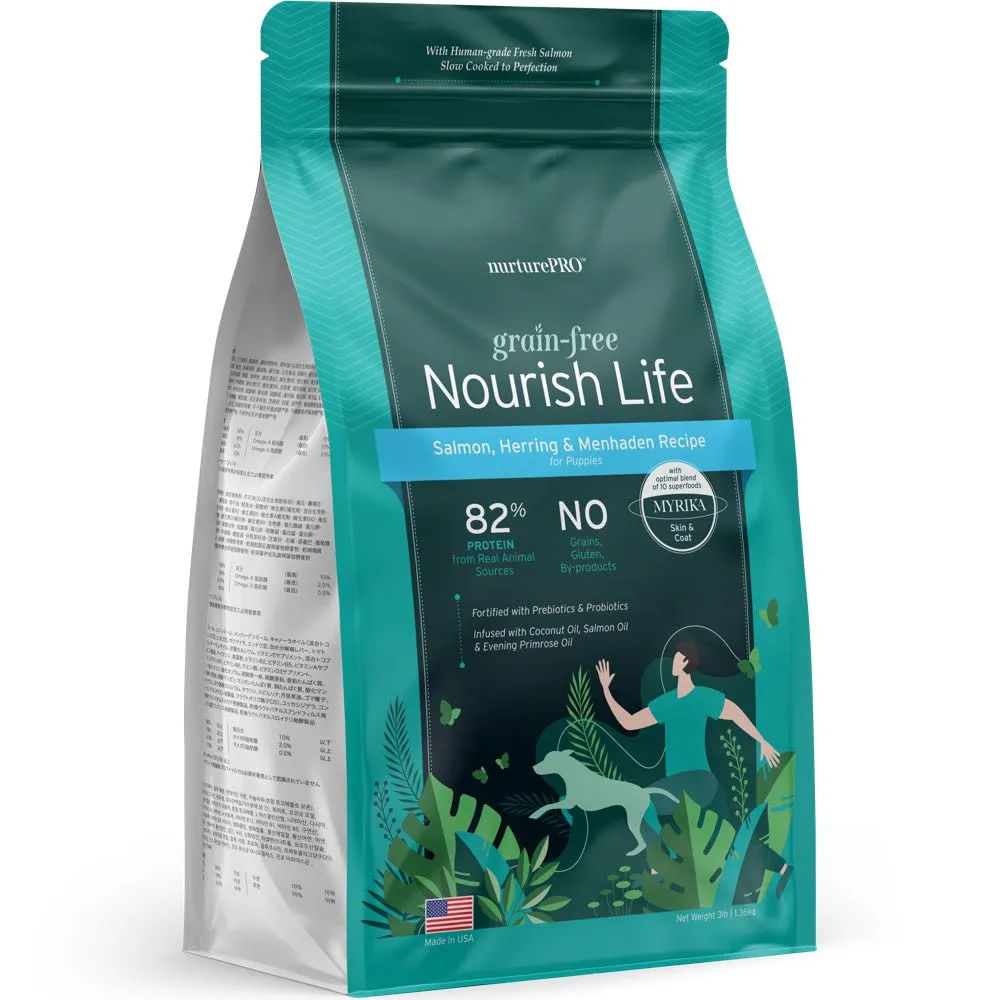 '55% OFF 0.6lb (Exp 15Feb25)': Nurture Pro Nourish Life Salmon, Herring, & Menhaden Recipe Grain-Free Puppy Dry Dog Food