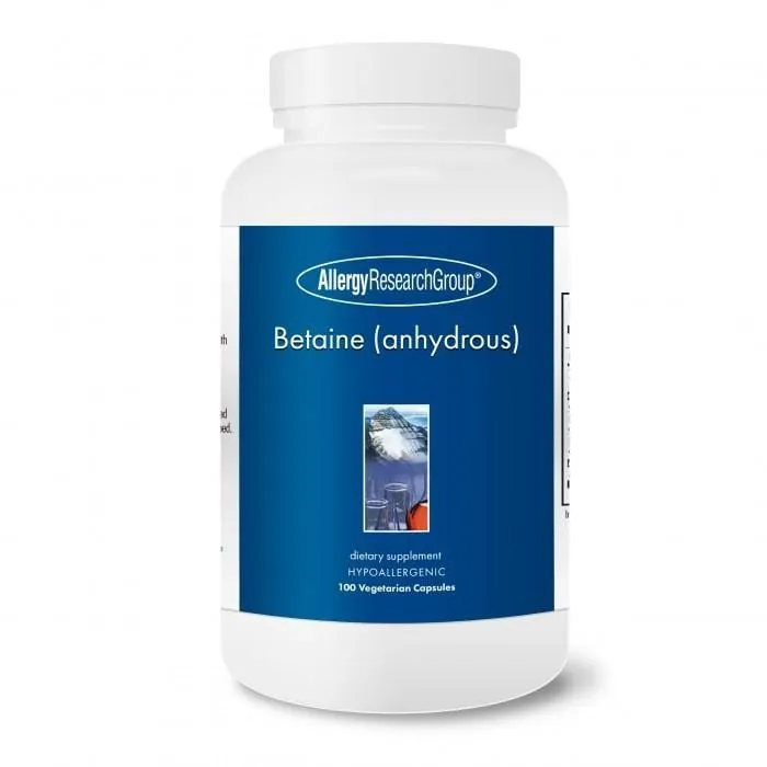 Allergy Research Betaine (anhydrous) 750mg, 100 Capsules