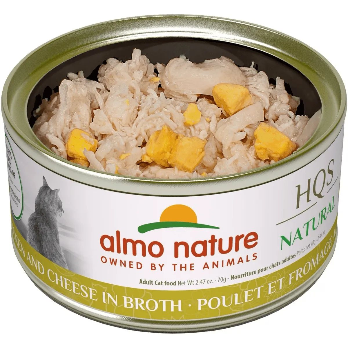 Almo Nature HQS Natural Chicken & Cheese Adult Grain-Free Canned Cat Food