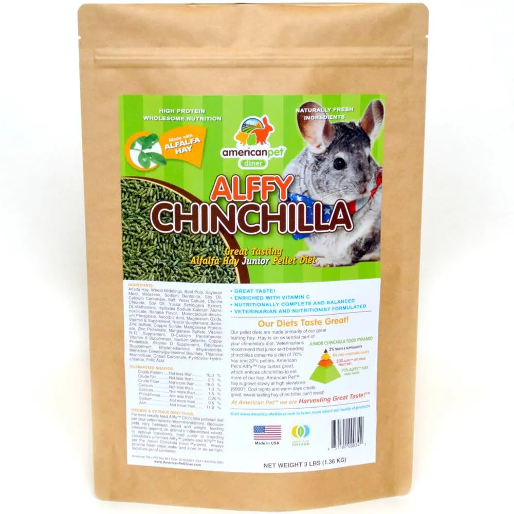 American Pet Diner Alffy Chinchilla Pellet Food 3lb