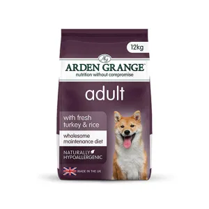 Arden Grange Adult Dog Turkey & Rice 12kg Dry Dog Food