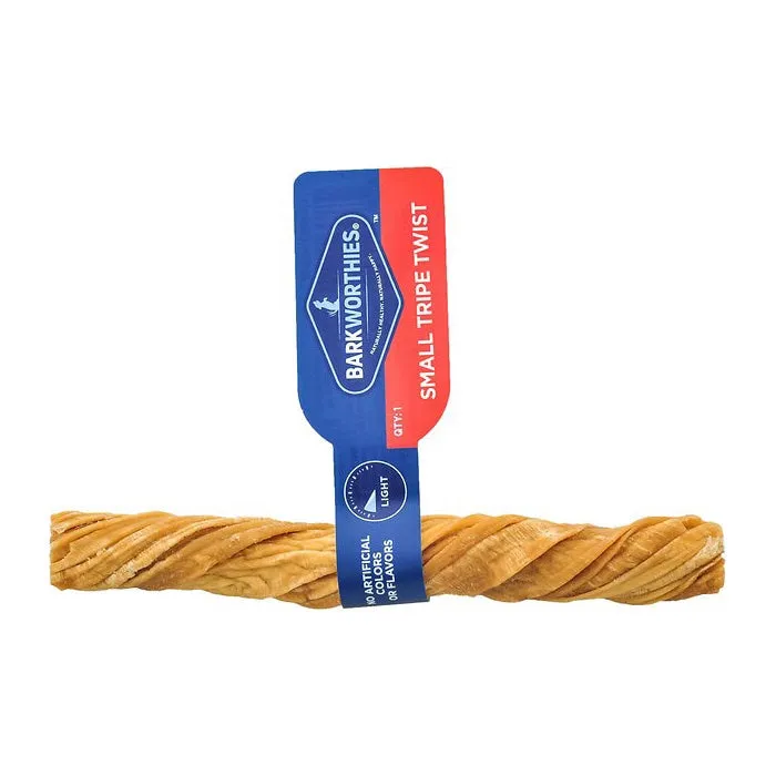 Barkworthies Tripe Twist Dog Chew, Small