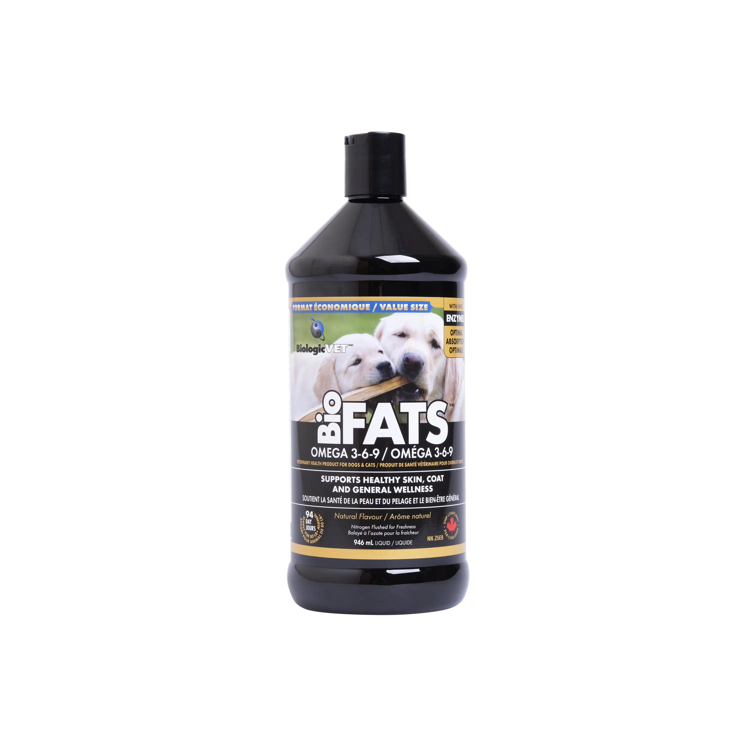 BiologicVet - BioFATS Omega 3-6-9 Fatty Acids with EPA and DHA Fish Oil for Dogs & Cats