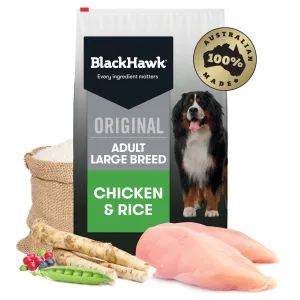 Black Hawk Chicken and Rice Large Breed Dry Dog Food 20kg^^^