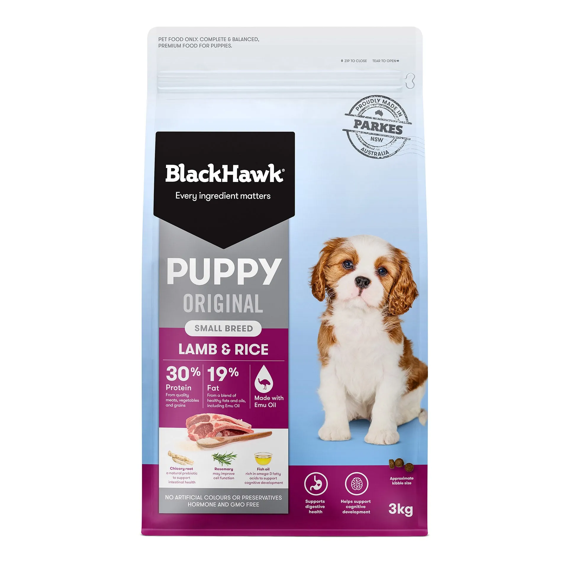 Black Hawk Puppy Lamb and Rice Small Breed Dry Dog Food 3kg