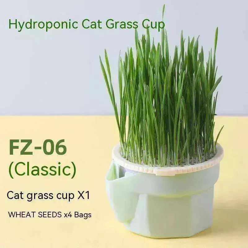 Cat Grass Cup Soilless Hydroponic Seed Spit Hair Ball Snacks