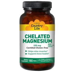 Country Life Chelated Magnesium 250 mg 180 Tabs