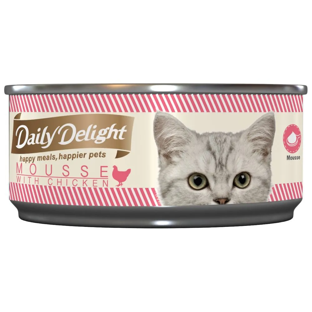 Daily Delight Mousse With Chicken Canned Cat Food 80g