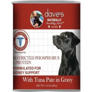 Dave's Pet Food Restricted Phosphorus & Kidney Support Tuna Dinner Canned Dog Food, 13.2-oz