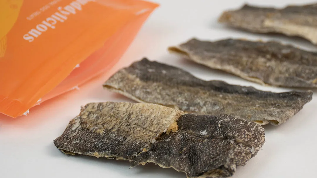 Dried Cod Skin Strips