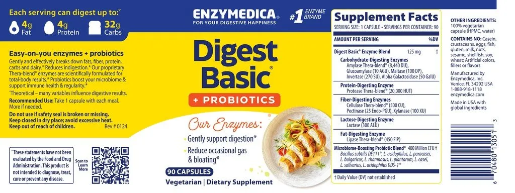 Enzymedica Digest Basic Probiotics 90 Capsule