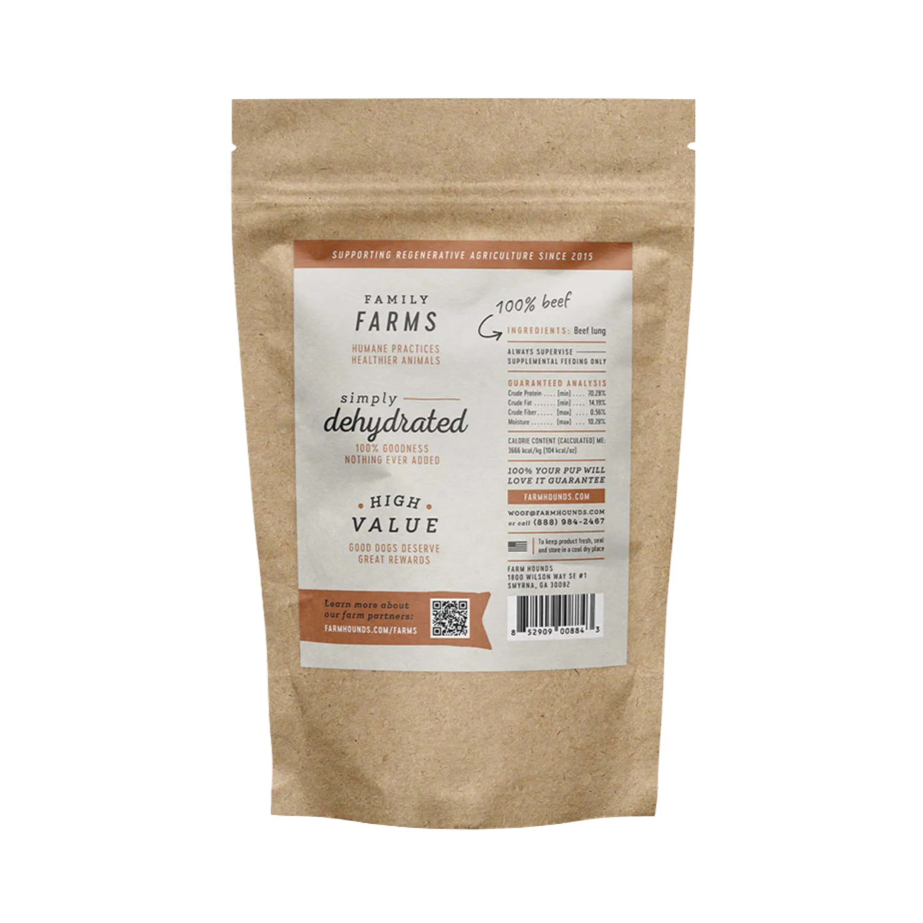 Farm Hounds Beef Lung 2oz