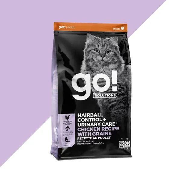 Go! Solutions Hairball Control   Urinary Care, Chicken Recipe with Grains Dry Cat Food