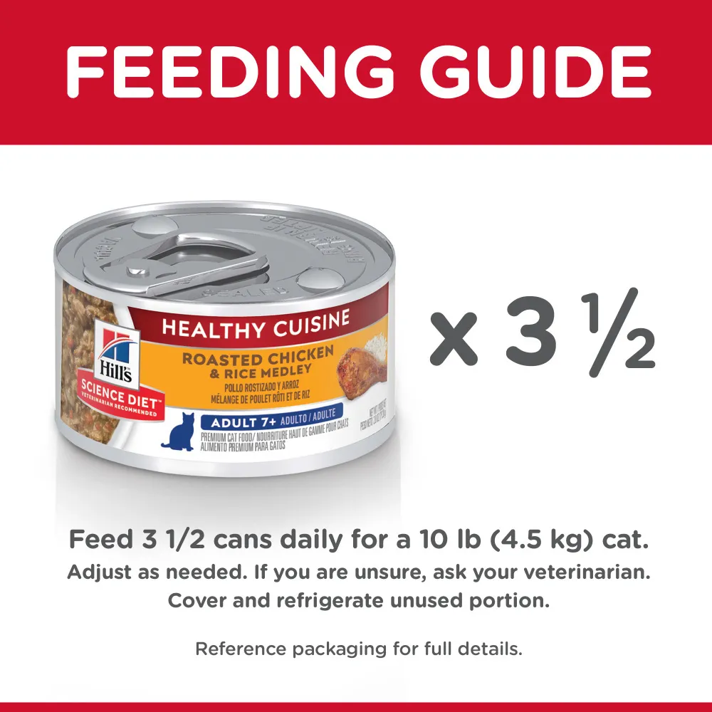 Hill's Science Diet Healthy Cuisine Adult 7  Roasted Chicken & Rice Medley Canned Cat Food