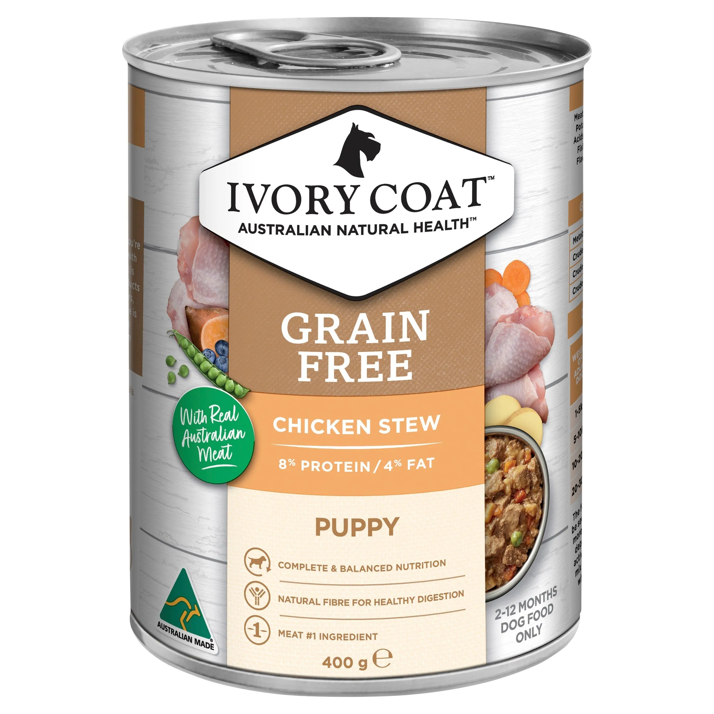 Ivory Coat Grain Free Chicken Stew Puppy Wet Food 400g