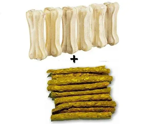 Jacky Treats Dog Bone   Chicken Sticks ,150 Gms (3-Inch X 6 Pcs )