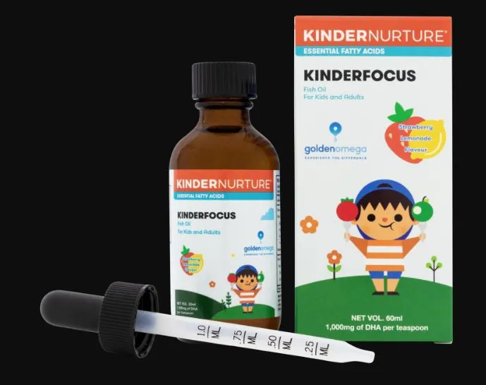 KinderNurture  KinderFocus Fish Oil - Stawberry Lemonade 60ml Exp - 04/25