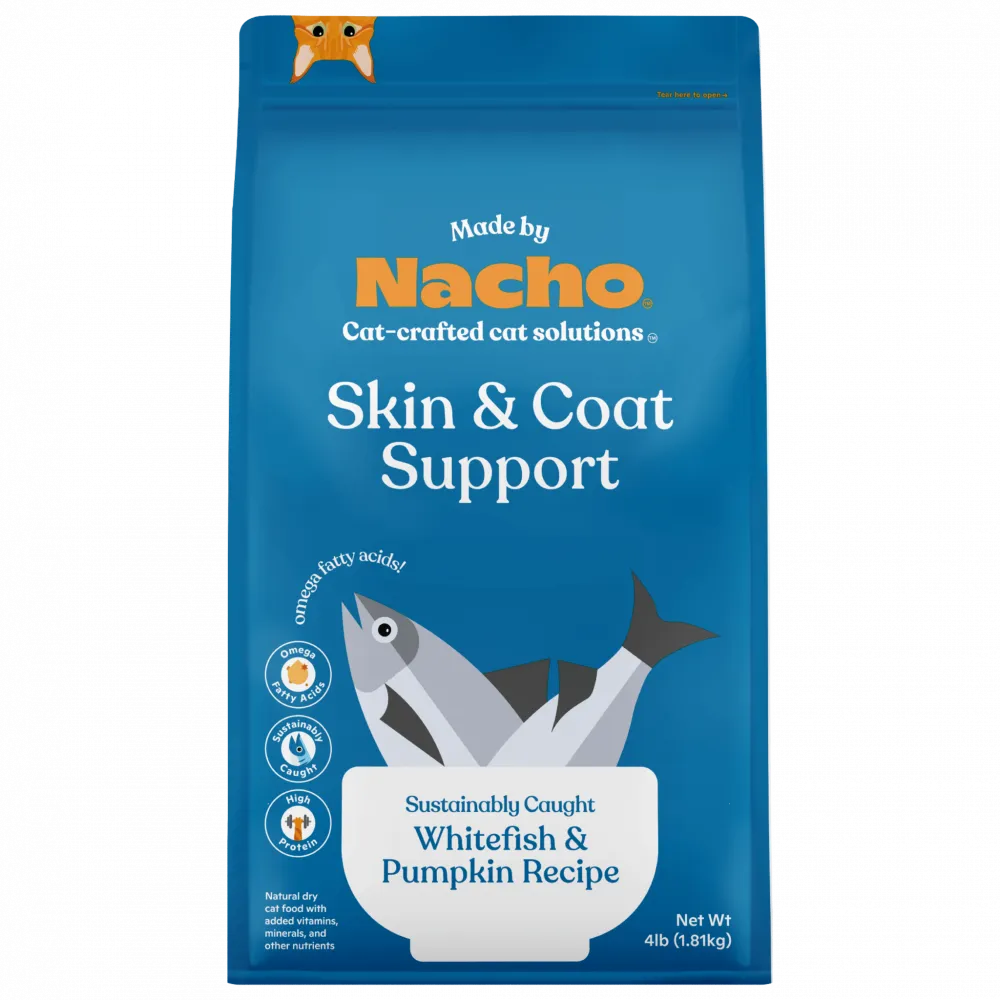 Made By Nacho Skin And Coat Support Sustainably Caught Whitefish & Pumpkin Recipe