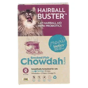 Meowbiotics Hairball Buster -  Hairball Aid with Probiotic Powder for Cats