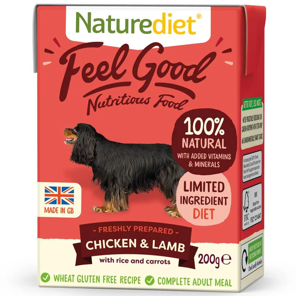 Naturediet Feel Good Chicken & Lamb Wet Dog Food 200g