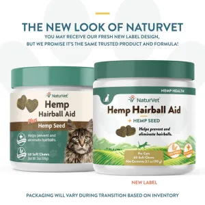 NaturVet Hemp Hairball Aid   Hemp Seed 60 soft chews