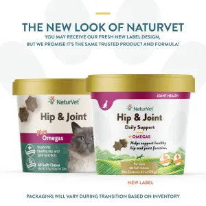 NaturVet Hip & Joint for Cats - 60 chew tabs