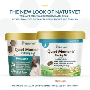 NaturVet Quiet Moments Calming Aid   Melatonin for Cats 60 soft chews