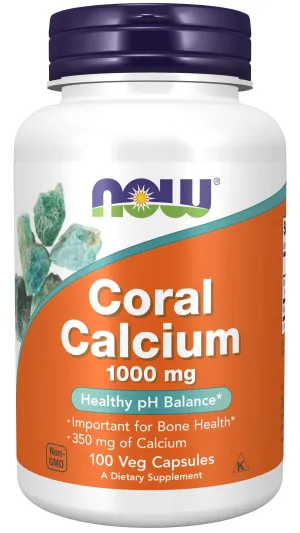 Now Coral Calcium 1000 mg Vegetable Capsules