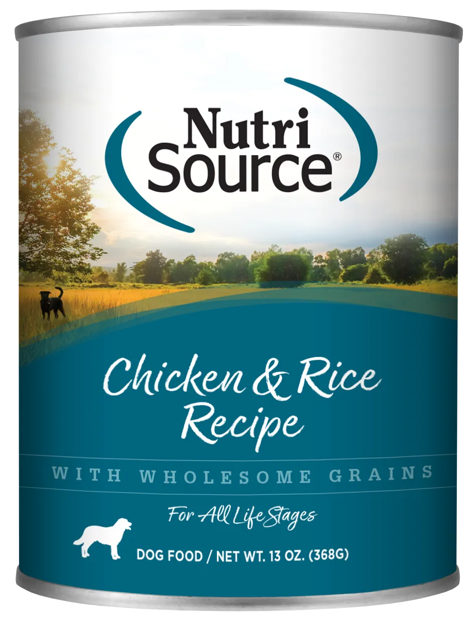 NutriSource Adult Chicken & Rice Canned Dog Food