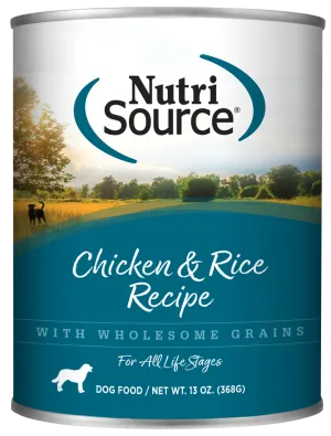 NutriSource Adult Chicken & Rice Canned Dog Food