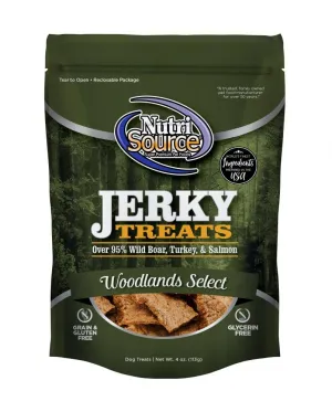 NutriSource® Woodlands Select Grain Free 95% Wild Boar, Turkey, & Salmon Jerky Dog Treats