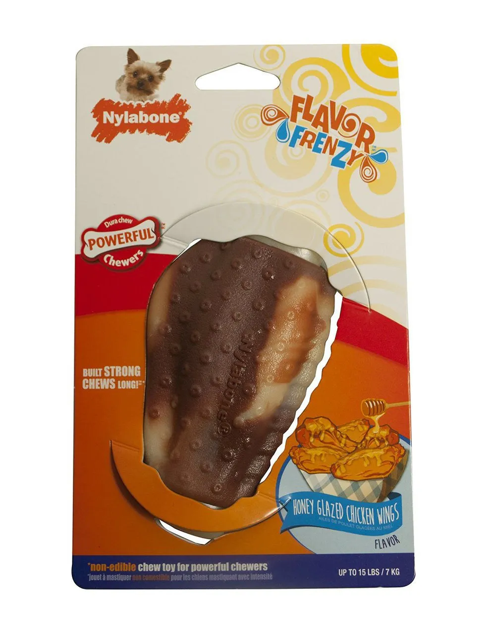 Nylabone Flavor Frenzy Petite Honey Glazed Chicken Wings Dog Chew