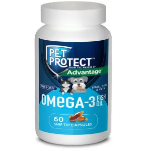 Pet Protect Omega-3 Snip Tips for Small Dogs & Cats, 60 count