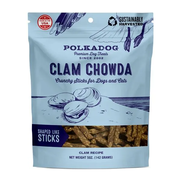 Polka Dog Clam Chowda Bits Treats 7oz