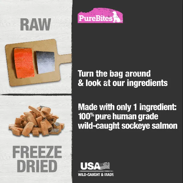 PureBites Freeze Dried Salmon Dog Treats