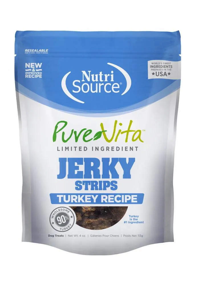 PureVita Limited Ingredient 96% Turkey Jerky Holistic Dog Treats