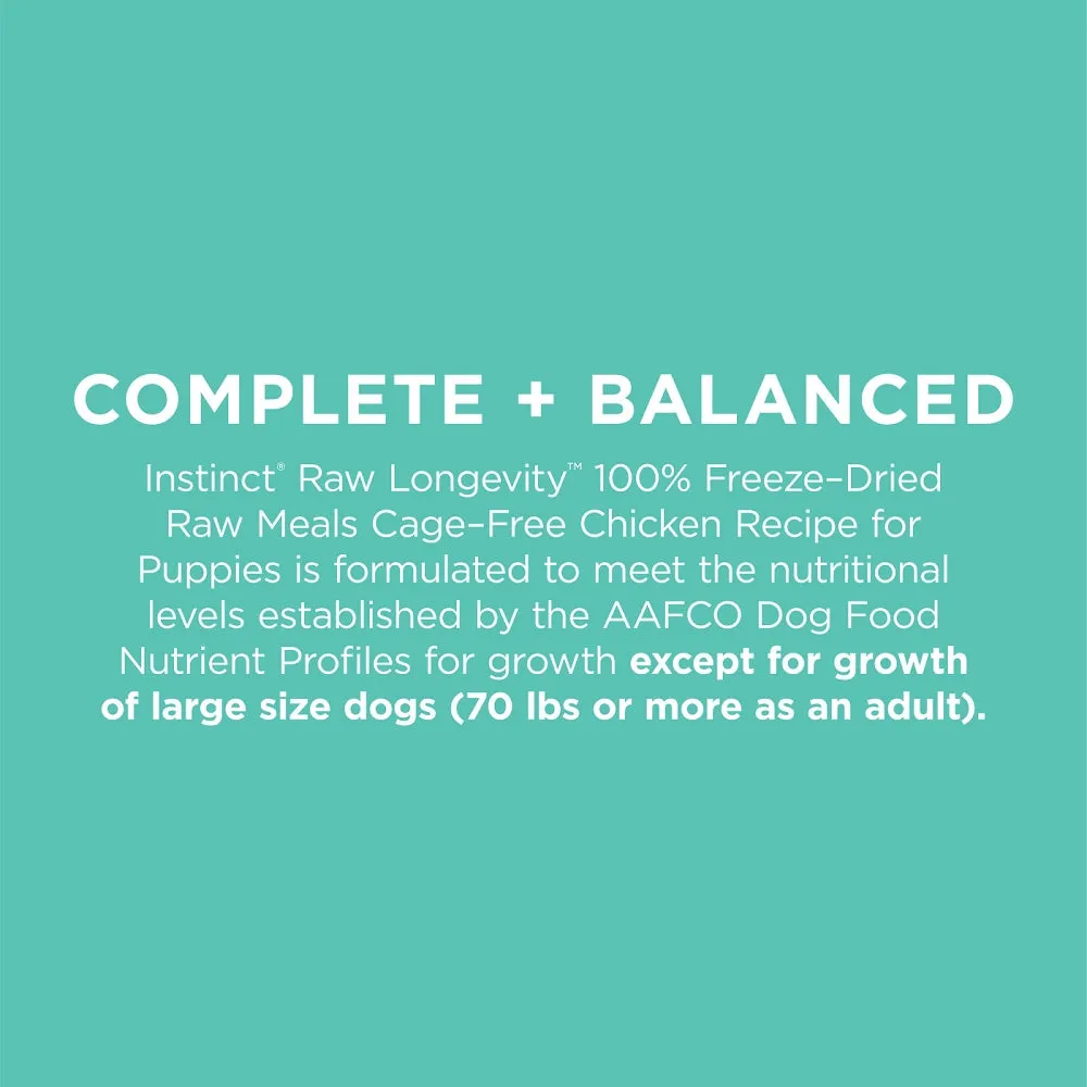 Raw Longevity Freeze Dried Raw Meals - Chicken Puppy Food