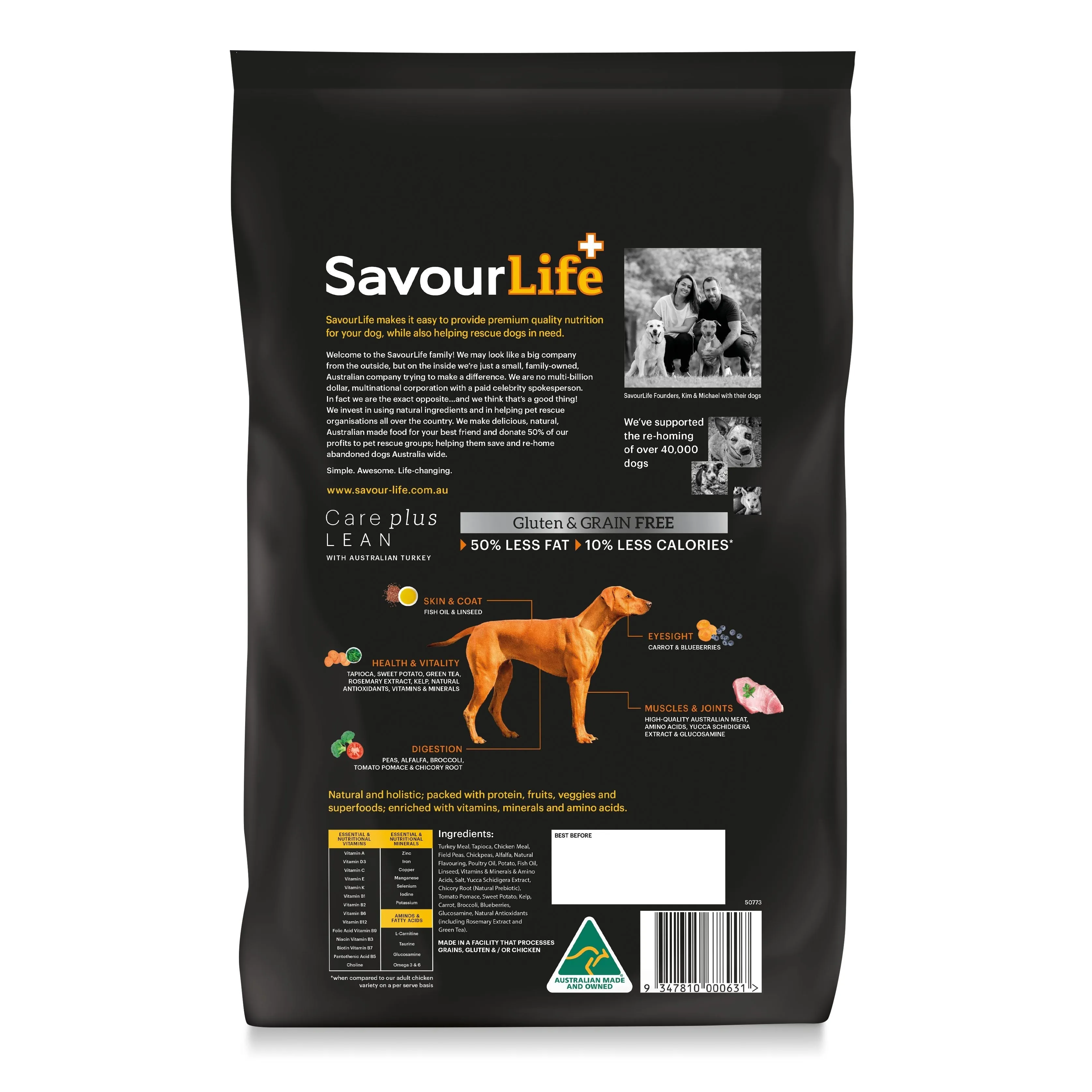 SavourLife Grain Free Dry Dog Food Lean Turkey 2.5kg