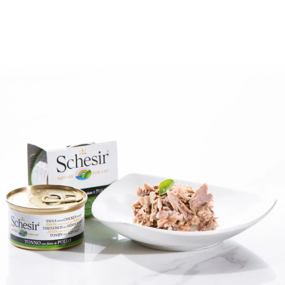 Schesir Tuna with Chicken Fillet in Jelly Adult Canned Cat Food 85g