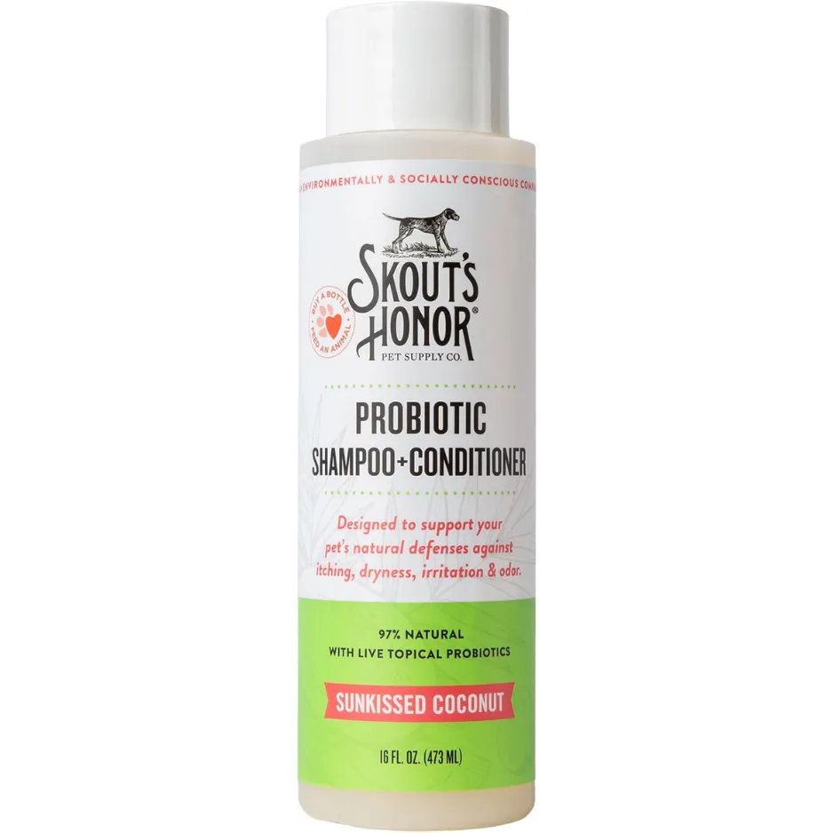 Skout's Honor Probiotic Pet Shampoo Plus Conditioner Sunkissed Coconut