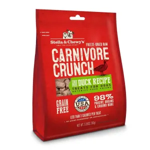 Stella & Chewy's Carnivore Crunch Cage-Free Duck Recipe Freeze-Dried Dog Treats 3.25 oz