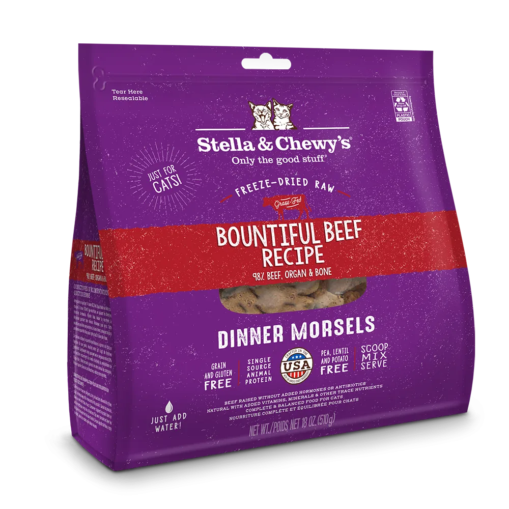 Stella & Chewy's Cat Freeze-Dried Dinner Morsels - Bountiful Beef 18oz