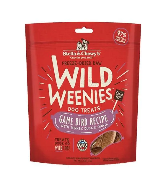 Stella & Chewy’s Wild Weenies (Game Bird) Freeze Dried Dog Treats