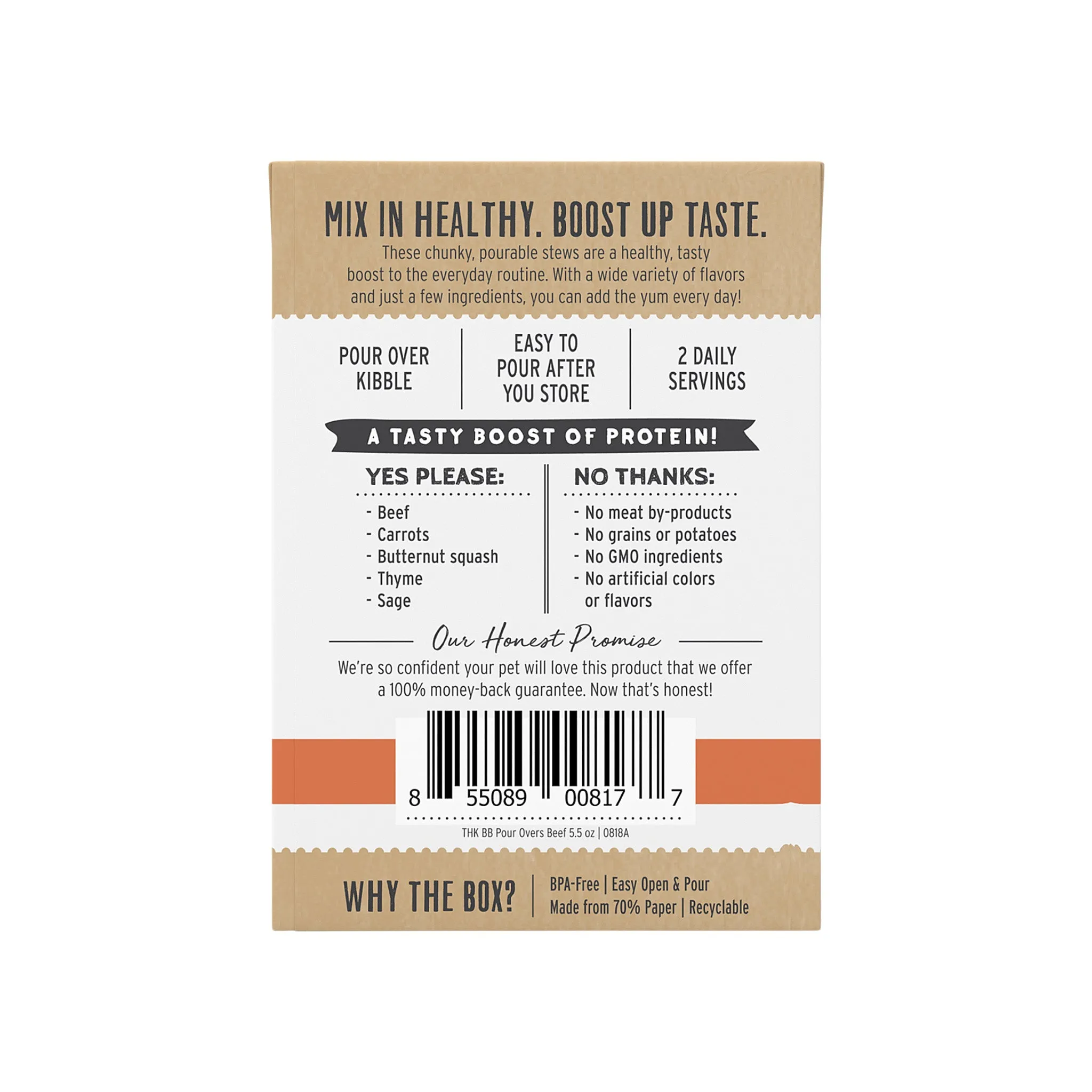 The Honest Kitchen Bone Broth Pour Overs Food Topper for Dogs