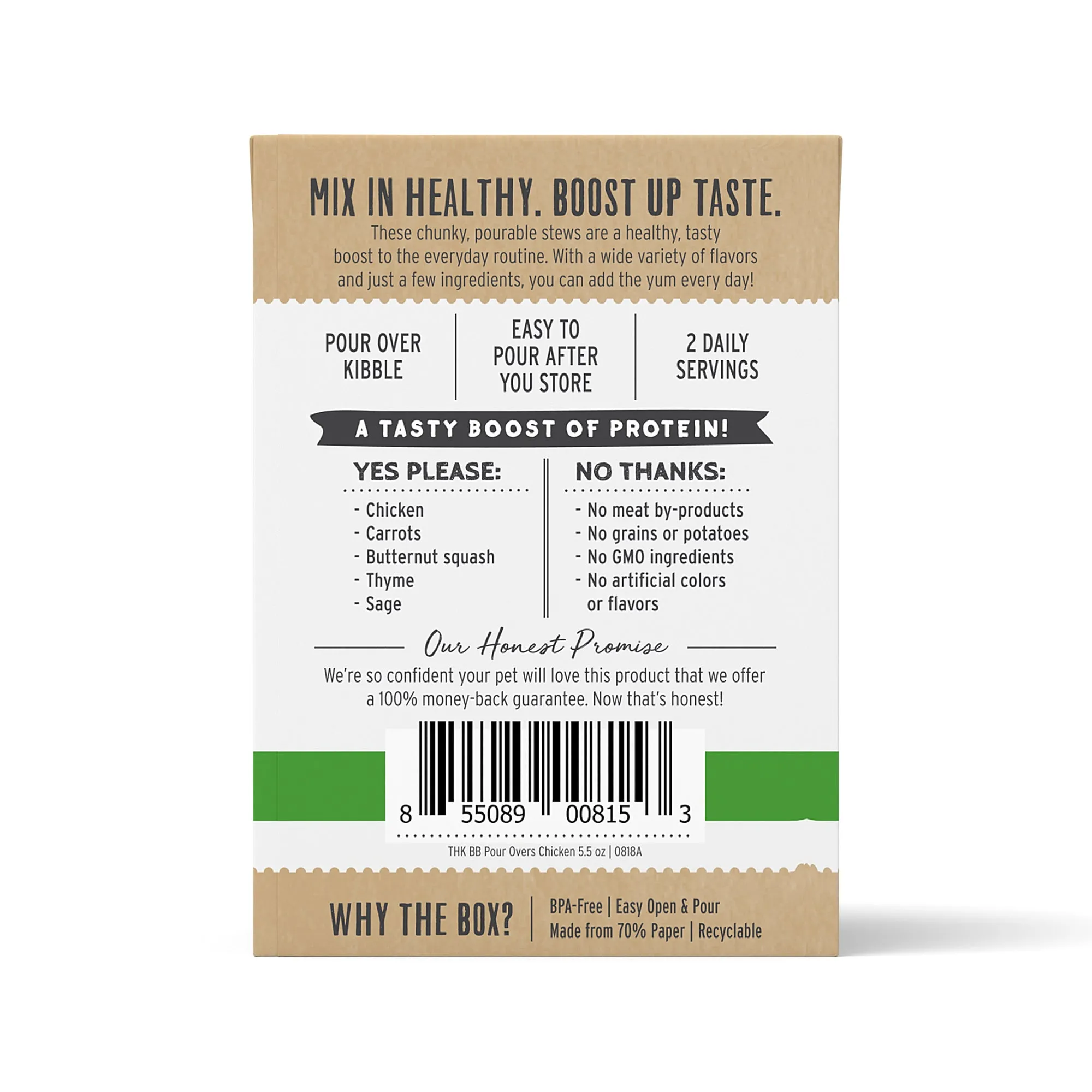 The Honest Kitchen Bone Broth Pour Overs Food Topper for Dogs