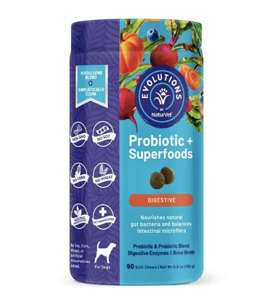 TRY & BUY: NaturVet Evolutions Probiotic   Superfoods Soft Chew Dog Supplement