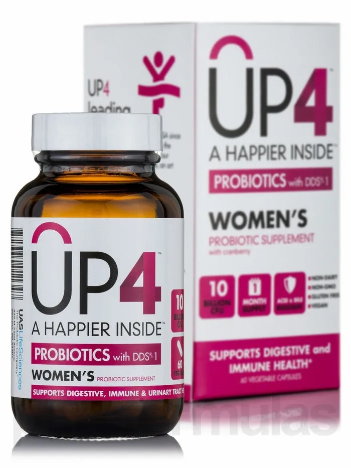 UP4 PROBIOTICS - Women's Probiotic 10 Billion CFU - 60 vegicaps