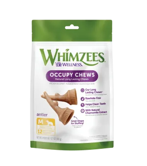 Whimzees Antler Natural Long Lasting Occupy Dog Chews