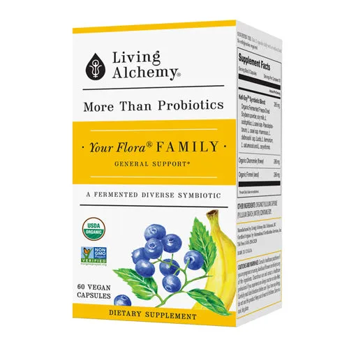 Your Flora Probiotics Family General Support 60 Caps By Living Alchemy